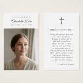 Christian In Loving Memory Memorial Prayer Card  (正面&裏面)