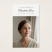 Christian In Loving Memory Memorial Prayer Card  (正面)