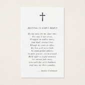 Christian In Loving Memory Memorial Prayer Card  (裏面)