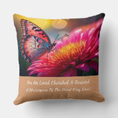 Christian Inspirational Accent Throw Pillow クッション (裏面)