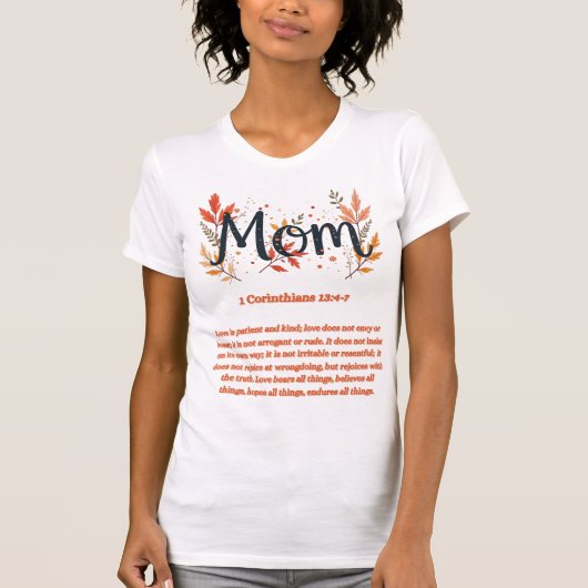 Christian Inspirational Bible Verse Mother T-Shirt Tシャツ (正面)