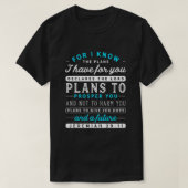 Christian Jeremiah 29 11 Hope Bible Verse Scriptur Tシャツ (デザイン正面)