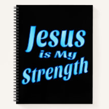 Christian Jesus Is My Strength 8.5 x 11ノートブック