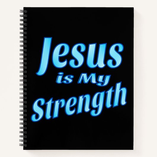 Christian Jesus Is My Strength 8.5 x 11ノートブック ノートブック (正面)