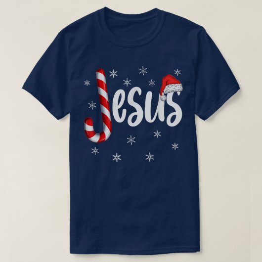 Christian Jesus Is The Reason Candy Cane Religious Tシャツ (デザイン正面)