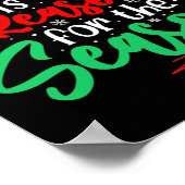 Christian Jesus Is The Reason Christmas Xmas Tree  ポスター (角)