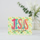 Christian Jesus Loves You ポストカード (スタンド正面)