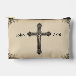 Christian John 3:16 Crucifix アクセサリーポーチ