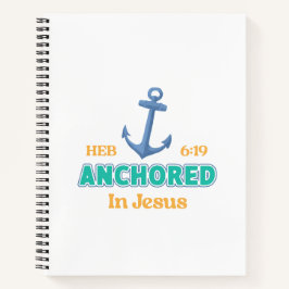 Christian Journal Anchored in Christ Verse Design ノートブック