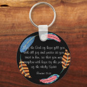 Christian Keychain – Bible Verse: Romans 15:13 キーホルダー (裏面)