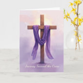 Christian Lent Reflection Journey Toward the Cross カード (黄色い花)