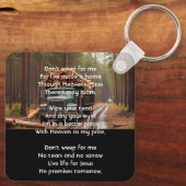 Christian Log Truck Driver  Memorial Keepsake  キーホルダー (裏面)