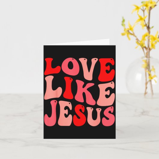 Christian Love Like Jesus Valentine Small  カード (黄色い花)