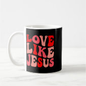 Christian Love Like Jesus Valentine Small  コーヒーマグカップ (左)