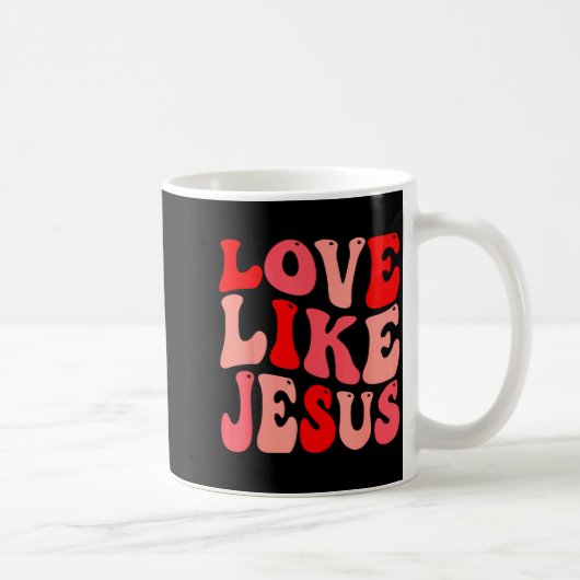 Christian Love Like Jesus Valentine Small  コーヒーマグカップ (右)