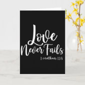 Christian Love Never Fails Corinthian 138 Happy Va カード (黄色い花)