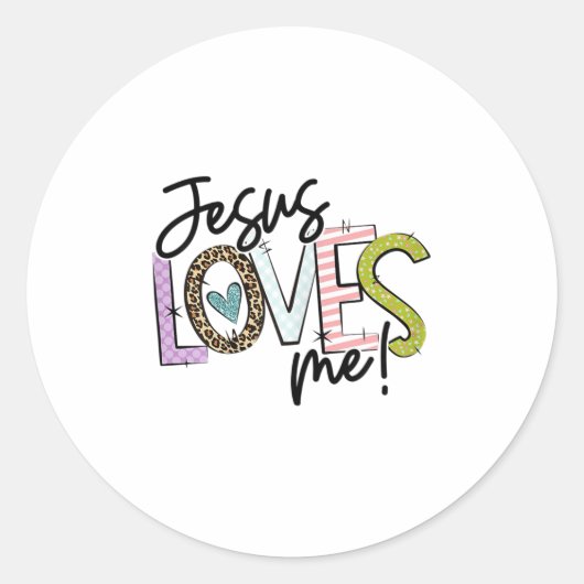 Christian Love Quote Gift For New Believers Jesus  ラウンドシール (正面)