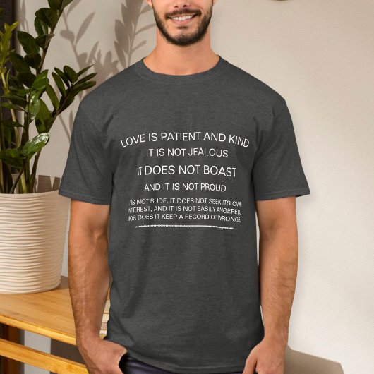 Christian Love T-Shirt 1 Corinthians 13:4-7  Tシャツ