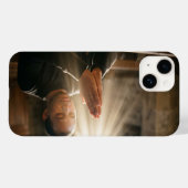 Christian Man Praying with Holy Light iPhone Case Case-Mate iPhoneケース (裏面 (横))