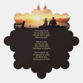 Christian Memorial Father Son Fishing Fisherman  オーナメントカード (裏面)