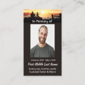 Christian Memorial Father Son Fishing Fisherman 名刺 (正面)