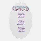 Christian Memorial Feathers Boho Tribal Native オーナメントカード (右)