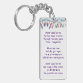 Christian Memorial Feathers Boho Tribal Native キーホルダー (正面左)