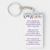 Christian Memorial Feathers Boho Tribal Native キーホルダー (正面)