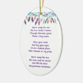 Christian Memorial Feathers Boho Tribal Native セラミックオーナメント (左)