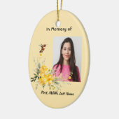 Christian Memorial Hummingbird Yellow Roses セラミックオーナメント (左)