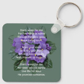 Christian Memorial Keepsake African Violet キーホルダー (裏面)
