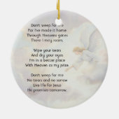 Christian Memorial Keepsake Angel Reaching  セラミックオーナメント (裏面)