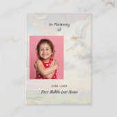 Christian Memorial Keepsake Angel Reaching  名刺 (正面)