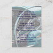 Christian Memorial Keepsake Antique Cars Auto  名刺 (裏面)