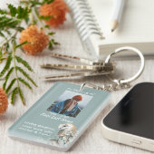 Christian Memorial Keepsake Barn Owl Bird キーホルダー (正面右)