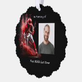 Christian Memorial Keepsake Baseball Softball  オーナメントカード (左)