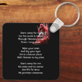 Christian Memorial Keepsake Baseball Softball キーホルダー (裏面)