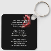 Christian Memorial Keepsake Baseball Softball キーホルダー (裏面)