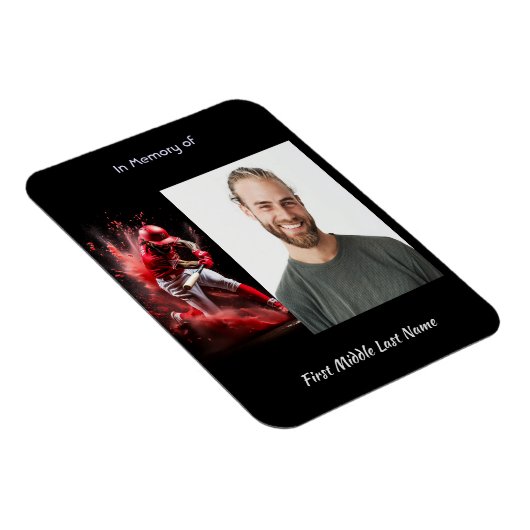 Christian Memorial Keepsake Baseball Softball マグネット (右側)