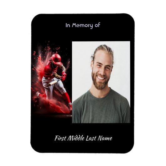 Christian Memorial Keepsake Baseball Softball  マグネット (縦)