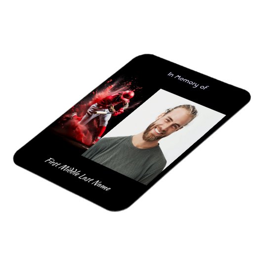 Christian Memorial Keepsake Baseball Softball マグネット (左側)