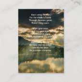 Christian Memorial Keepsake Beautiful Lake Beach 名刺 (正面)