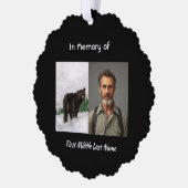 Christian Memorial Keepsake Black Bear Animal オーナメントカード (左)