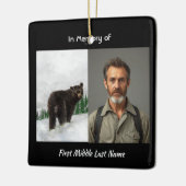 Christian Memorial Keepsake Black Bear Animal セラミックオーナメント (左)