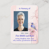 Christian Memorial Keepsake  Bluebird Garden  名刺 (正面)