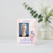 Christian Memorial Keepsake  Bluebird Garden  名刺 (スタンド正面)