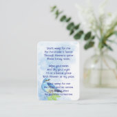 Christian Memorial Keepsake Bluebird Garden Bird  名刺 (スタンド正面)