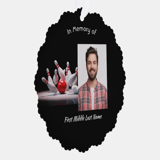 Christian Memorial Keepsake Bowling Bowler オーナメントカード (右)