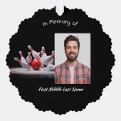 Christian Memorial Keepsake Bowling Bowler オーナメントカード (正面)