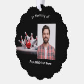 Christian Memorial Keepsake Bowling Bowler オーナメントカード (左)